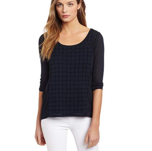 Lucky Brand Tops - 5/$40 Lucky Brand Navy Blue Ellis Cut Top